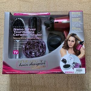 NIB Infiniti Hair Designer By Conair Hair Dryer and Attachments
